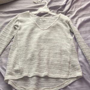 White shimmer sweater